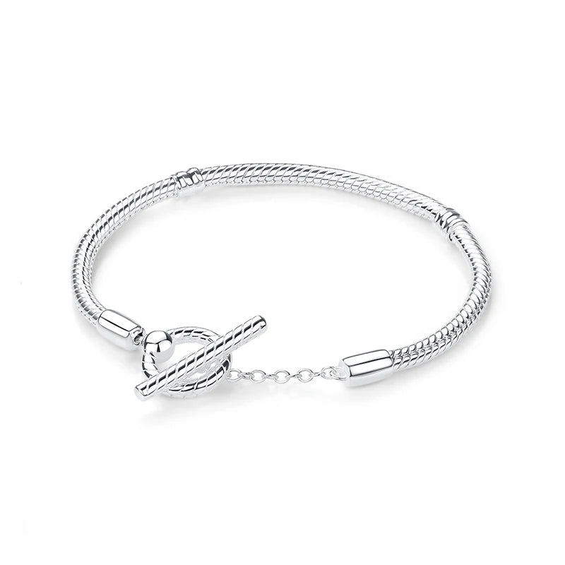 925 Sterling Silver Heart Charm Bracelet