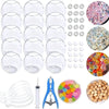 A kit of clear glass squeeze balls and silicone balls for DIY stress relief and relaxation.