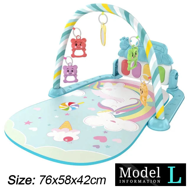 Baby Kick and Play Piano Tummy Time Mat with Detachable Toys