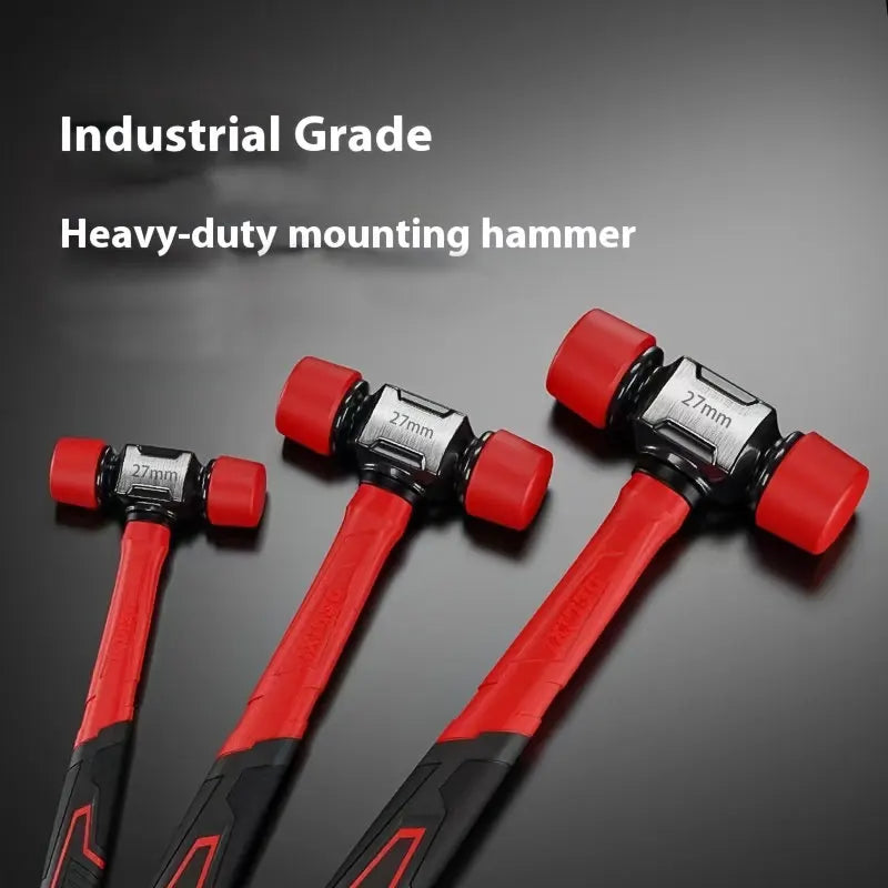 Ergonomic Double-Faced Rubber Mallet with Non-Slip Grip
