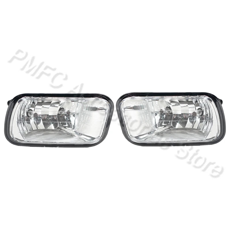 Pair of clear front bumper fog lights for Dodge Ram trucks.