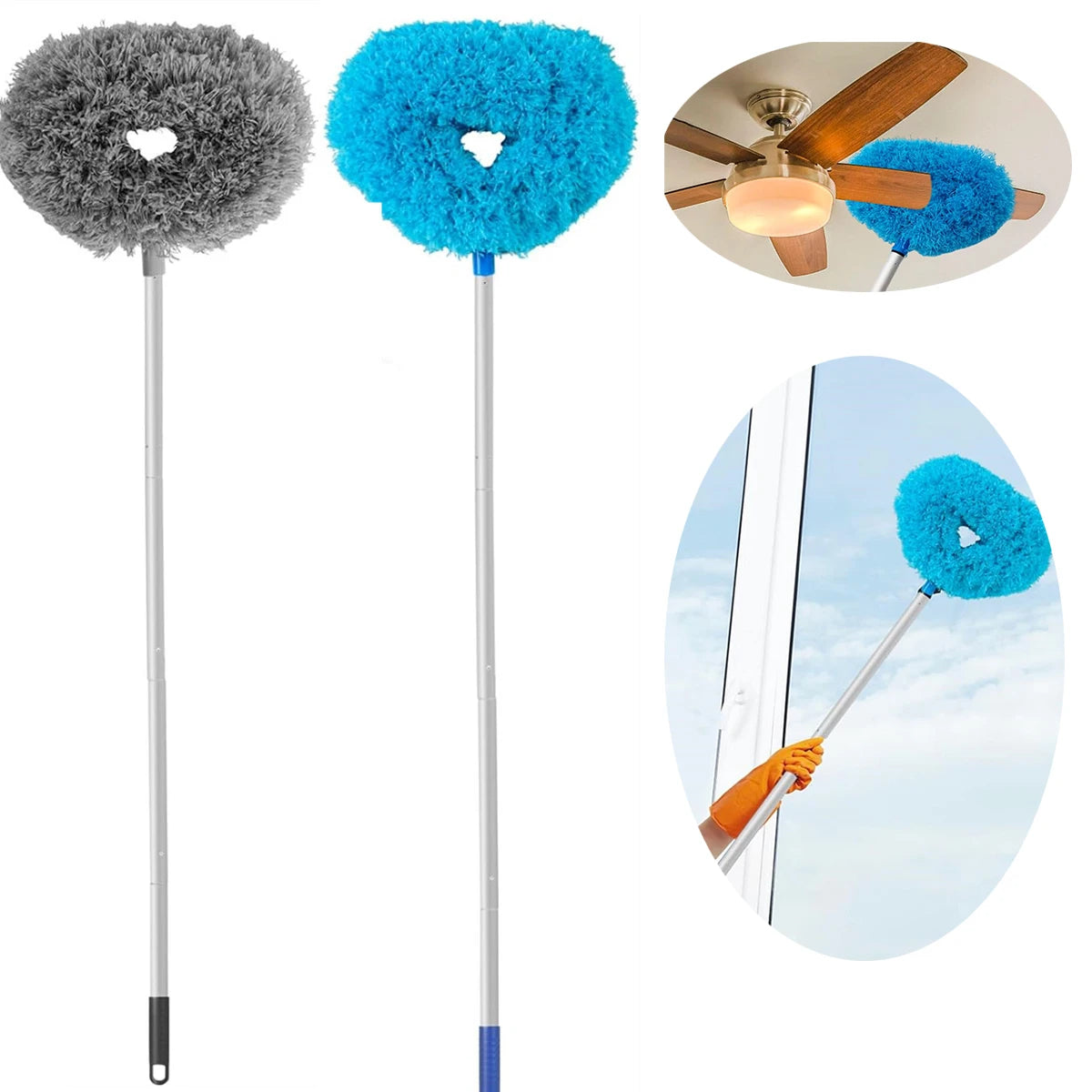 Ceiling Fan Cleaner with Extendable Pole and Microfiber Head