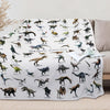 Dinosaur World Flannel Throw Blanket – Cozy Jurassic Decor for Bed & Sofa