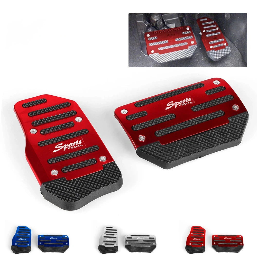 Universal Aluminum Non-Slip Car Pedal Covers (Brake & Accelerator)
