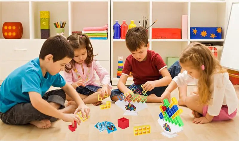 Stacking Tower Balance Game – Family Building Blocks Set