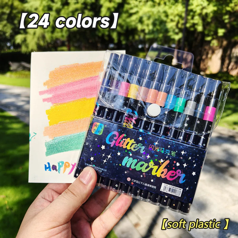 Metallic Glitter Art Markers