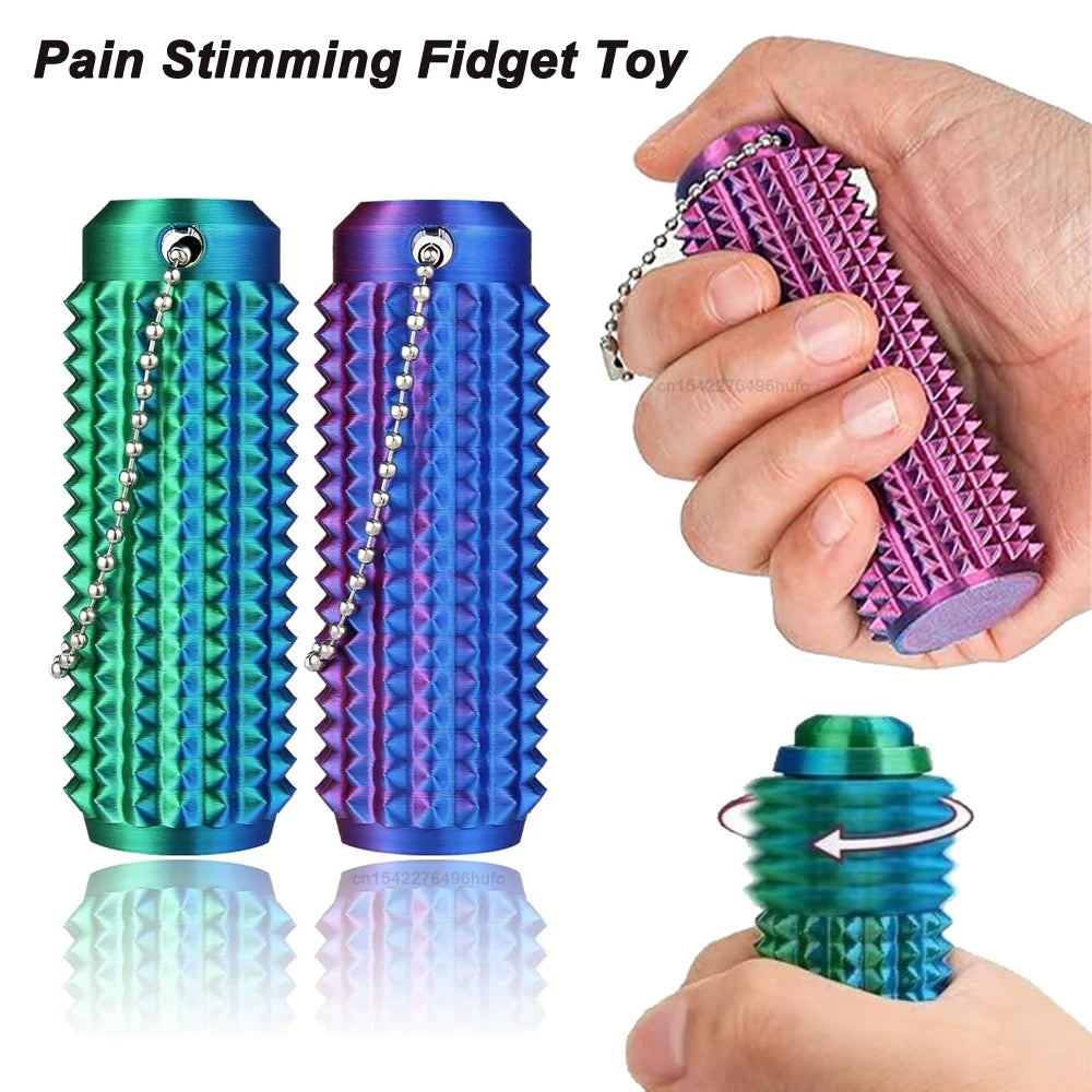 Textured Spiky Fidget Toy with Keychain