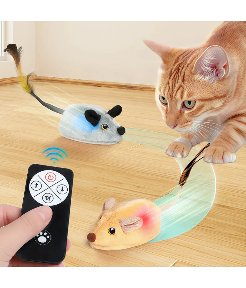 Juguete de Ratón Automático para Gatos con Sonido