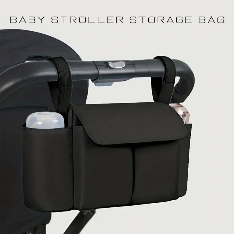 Multi-Pocket Stroller Organizer with Bottle Holders