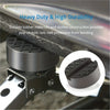 A close-up view of a heavy duty rubber jack pad designed to protect chassis rails from bending.