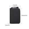 Black compact RFID wallet with waterproof X-PAC fabric shown from the side.