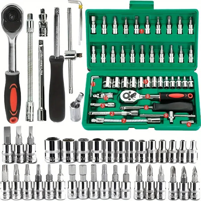 46-Piece Compact Socket Wrench Set