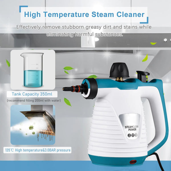 Handheld Steam Cleaner with 9 Accessories
