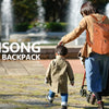 Leather-Look 20L Diaper Backpack with Stroller Straps