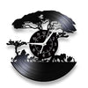 African Safari Cartoon Lion Vinyl Record Wall Clock – Silent Non-Ticking, 12-Inch Decor for Kids' Rooms and Playrooms