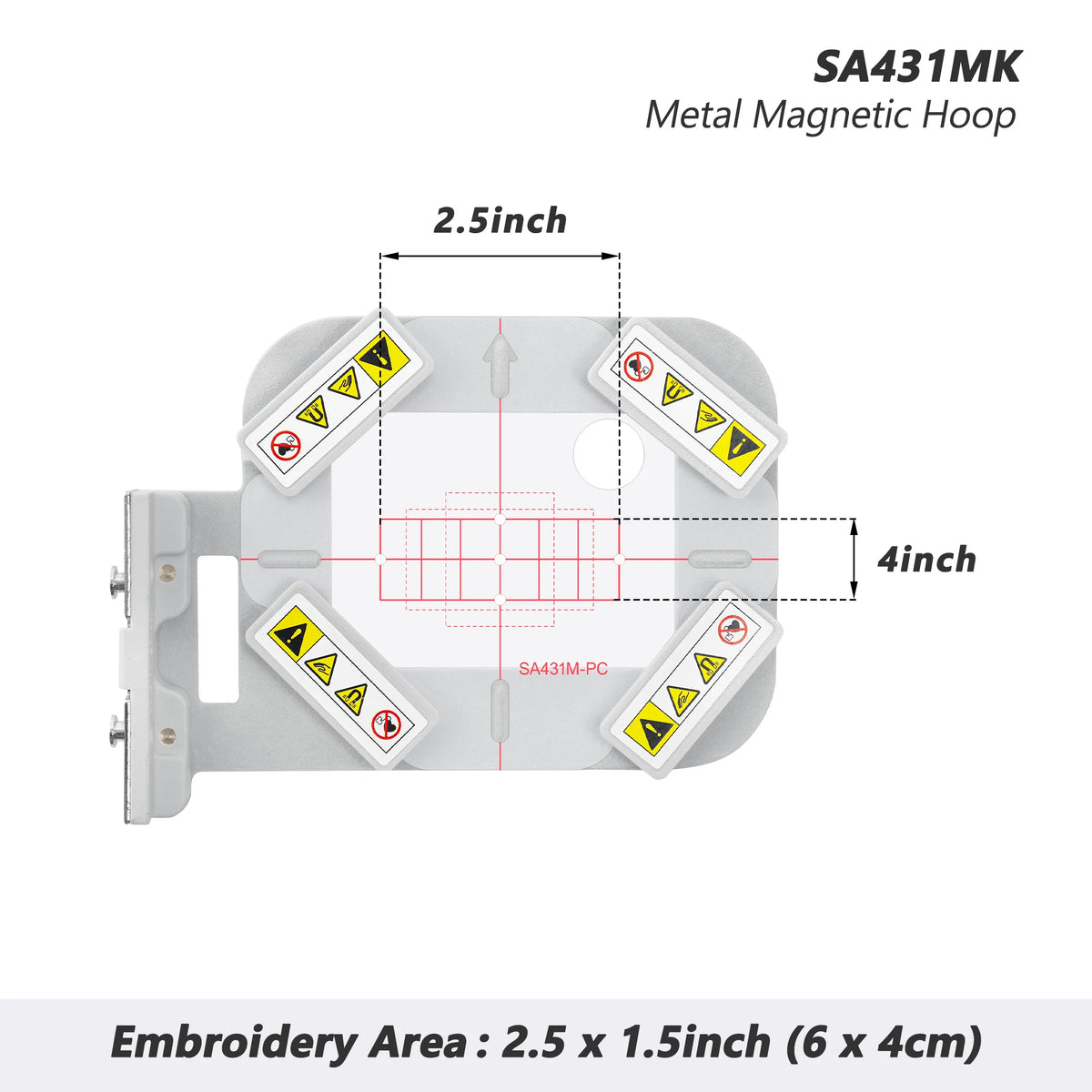 3-Piece Magnetic Embroidery Hoop Set for Brother & Baby Lock Machines