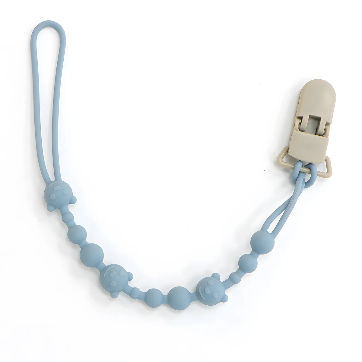 Silicone Pacifier Clip with Anti-Loss Chain