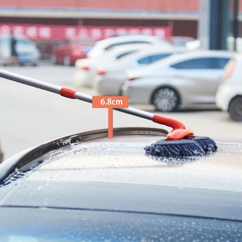 Retractable Car Wash Mop with 360° Microfiber Head