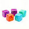 Squishy Stress Relief Cube with Soothing Swirl Design