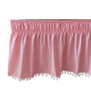 Elastic Wrap-Around Bed Skirt in Solid Polyester
