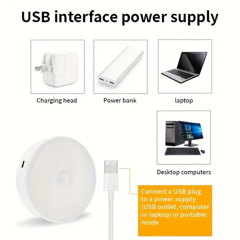Motion Sensor LED Night Light with Magnetic Mount