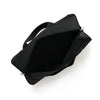 Black versatile unisex duffel bag with a zippered top and carrying handles.