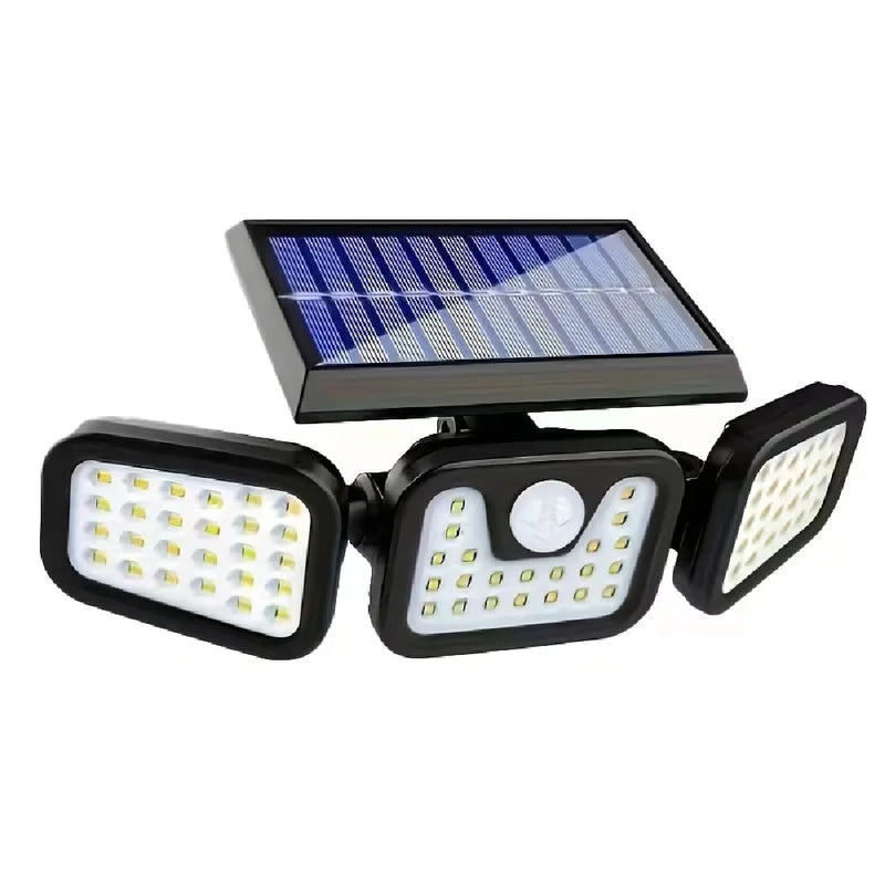 3-Head Solar Motion Sensor Security Light