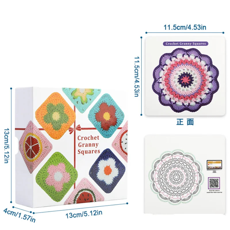 DIY Knitted Pattern Cards for Beginners – 50 Mix-and-Match Granny Square Designs