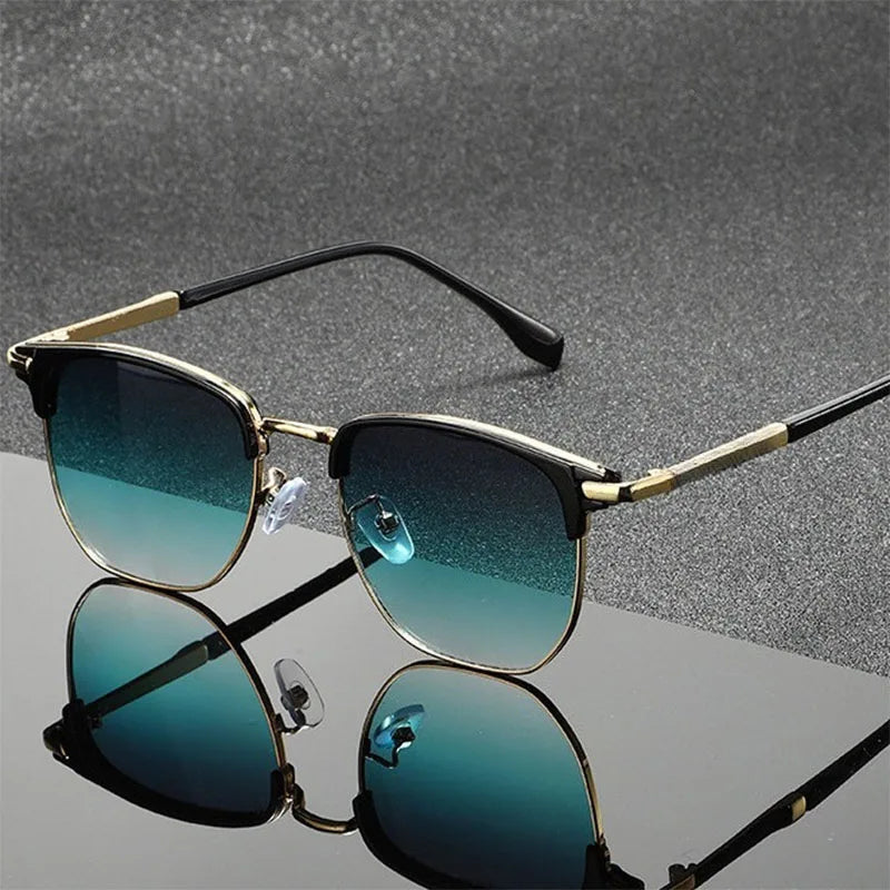 Vintage Square Metal Frame Sunglasses