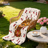 Cartoon Highland Cow Print Flannel Blanket