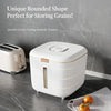 Airtight Rice Storage Container with Double Silicone Seal and Recessed Latch