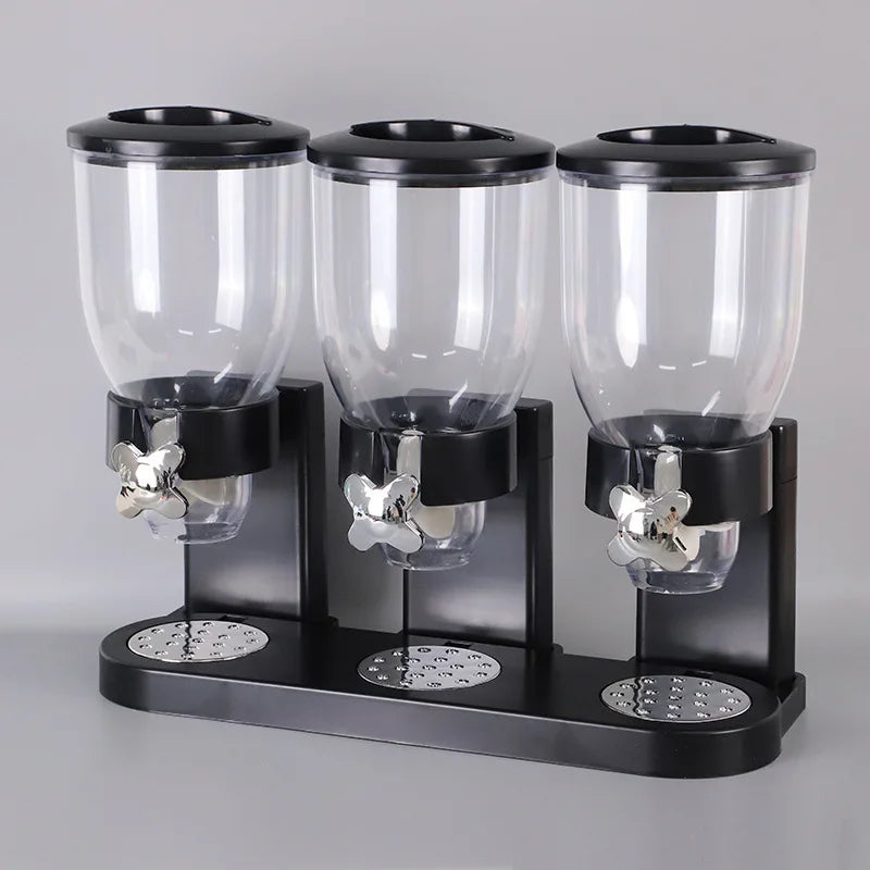 Dual-Control Dry Food Dispenser with Airtight Seal