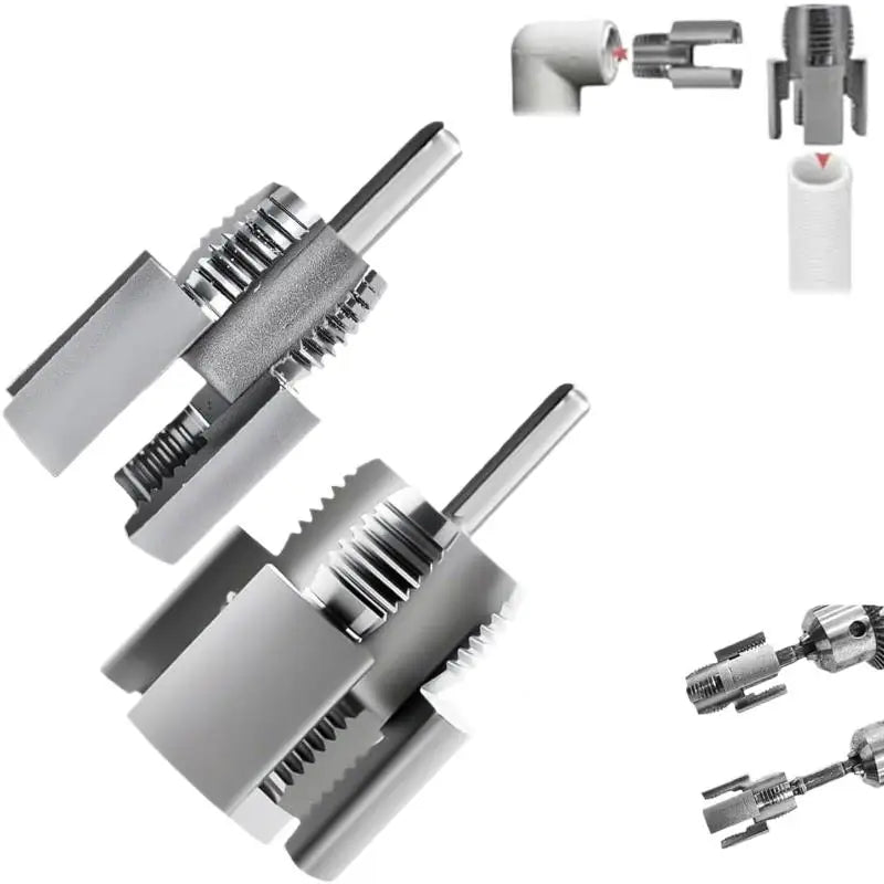 Electric Drill Compatible PVC Pipe Threader Kit for Internal and External Threads