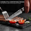 Ensemble de Couteaux à Steak Style Damas avec Manches en Bois