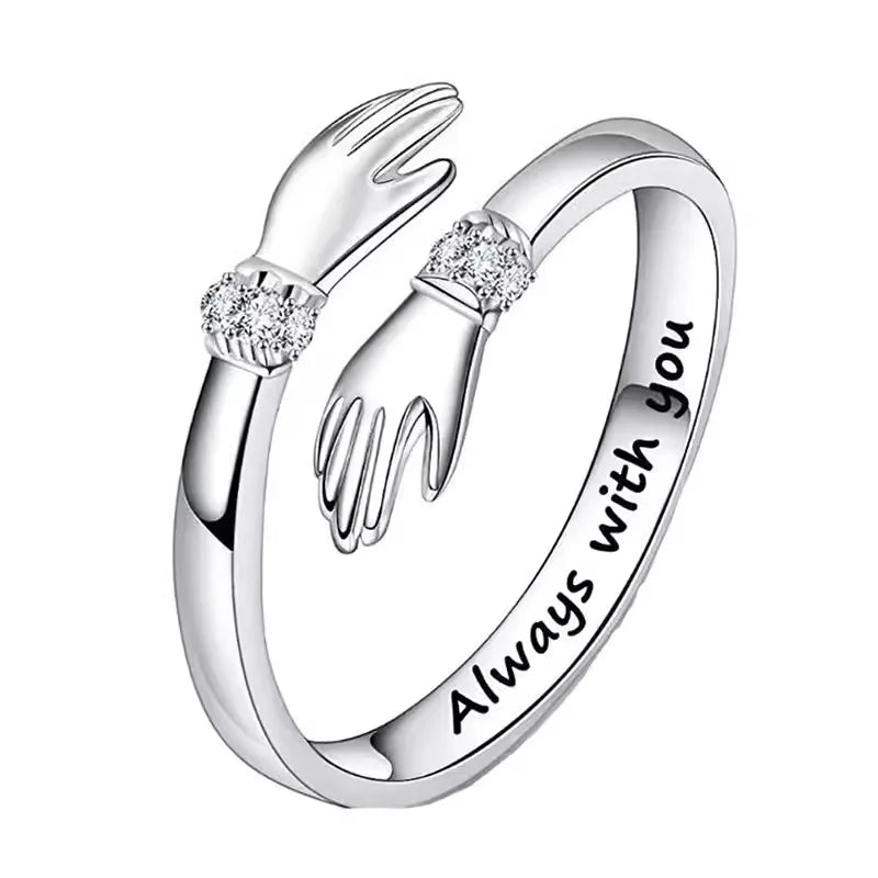 925 Sterlingsilber Zirkon Umarmungsring