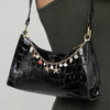 Ocean Pearl Shell Charm Bag Accessory with Gold Chain