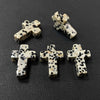 Natural Stone Cross Pendant Charm for Jewelry Making