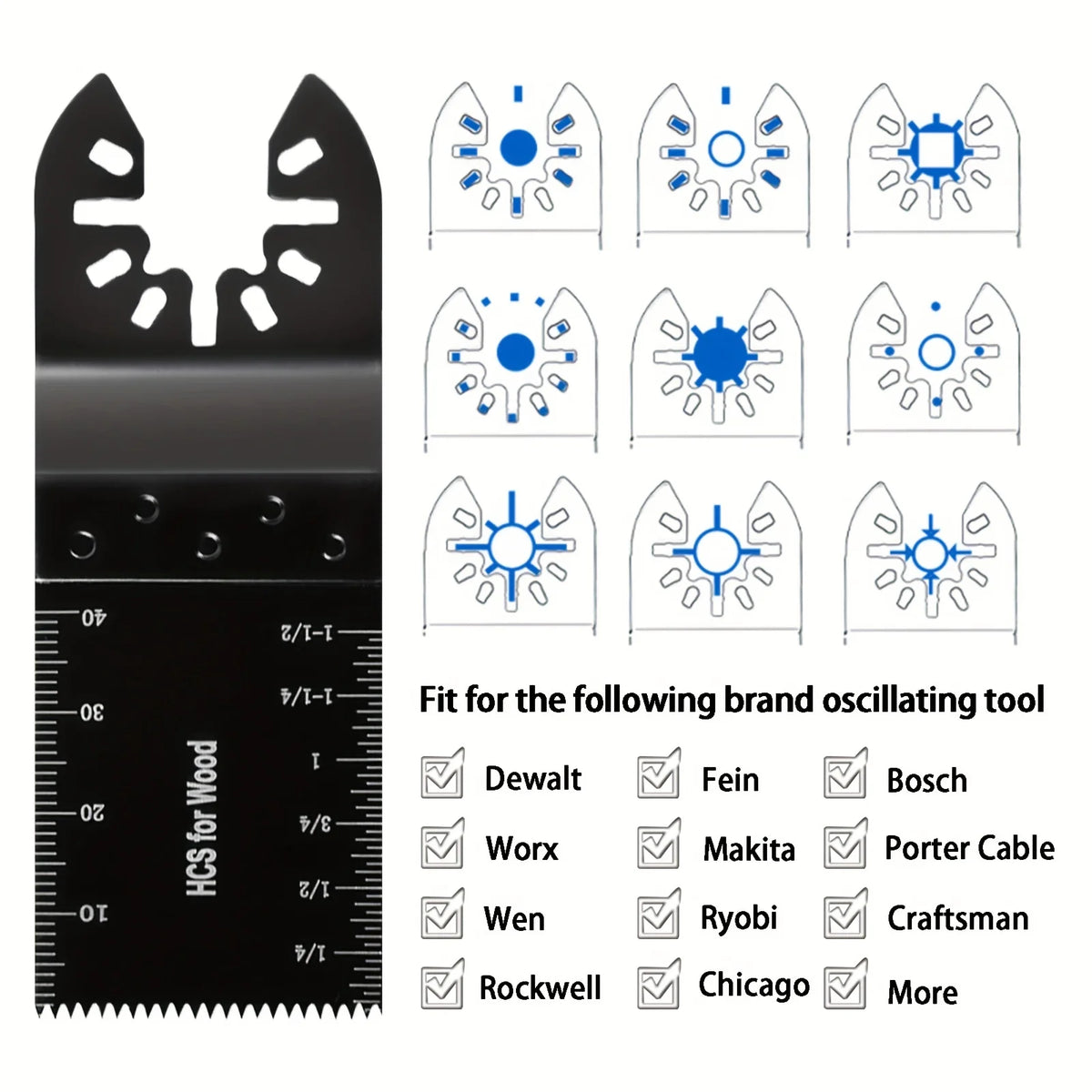 Metal Oscillating Saw Blades for Plastic and Wood Cutting