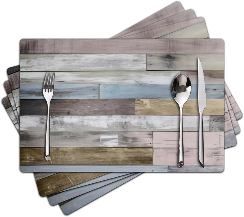 Floral Linen Placemats for Dining Table
