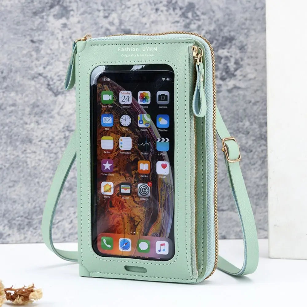 Women's Crossbody Phone Purse with Touchscreen Window