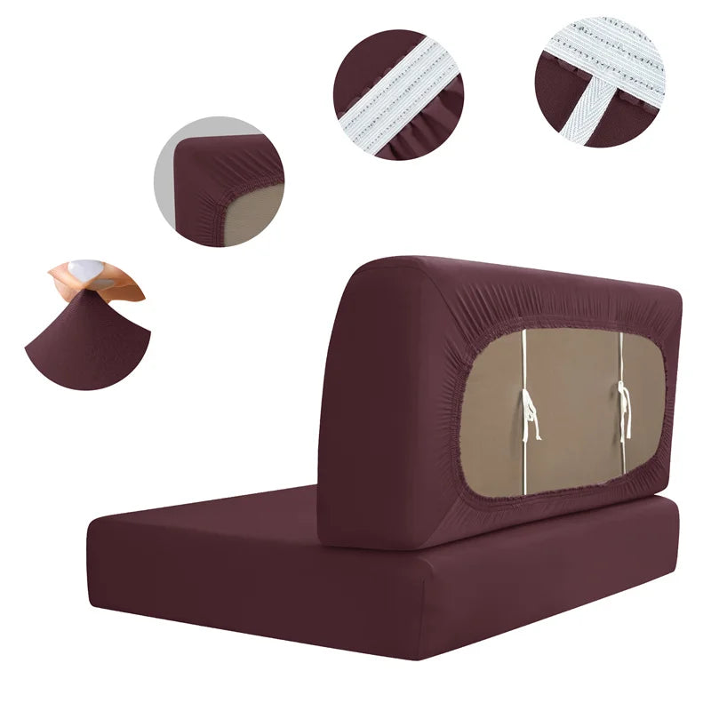 Stretchable RV Dinette Cushion Cover Set - 2 Piece Bench & Backrest Protector