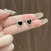 Crystal Heart Stud Earrings