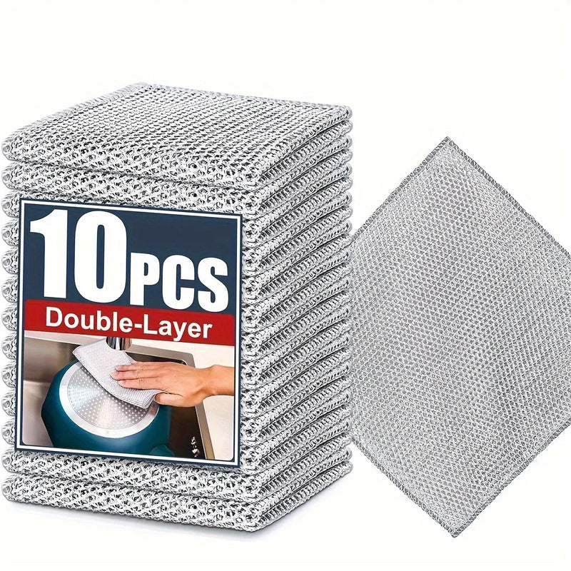 Double-Layer Microfiber Cleaning Cloths