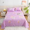 Red Floral Printed Flat Bed Sheet – Soft & Breathable