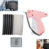 A pink mini handheld stitch gun with a black and white needle assembly and a separate needle kit.