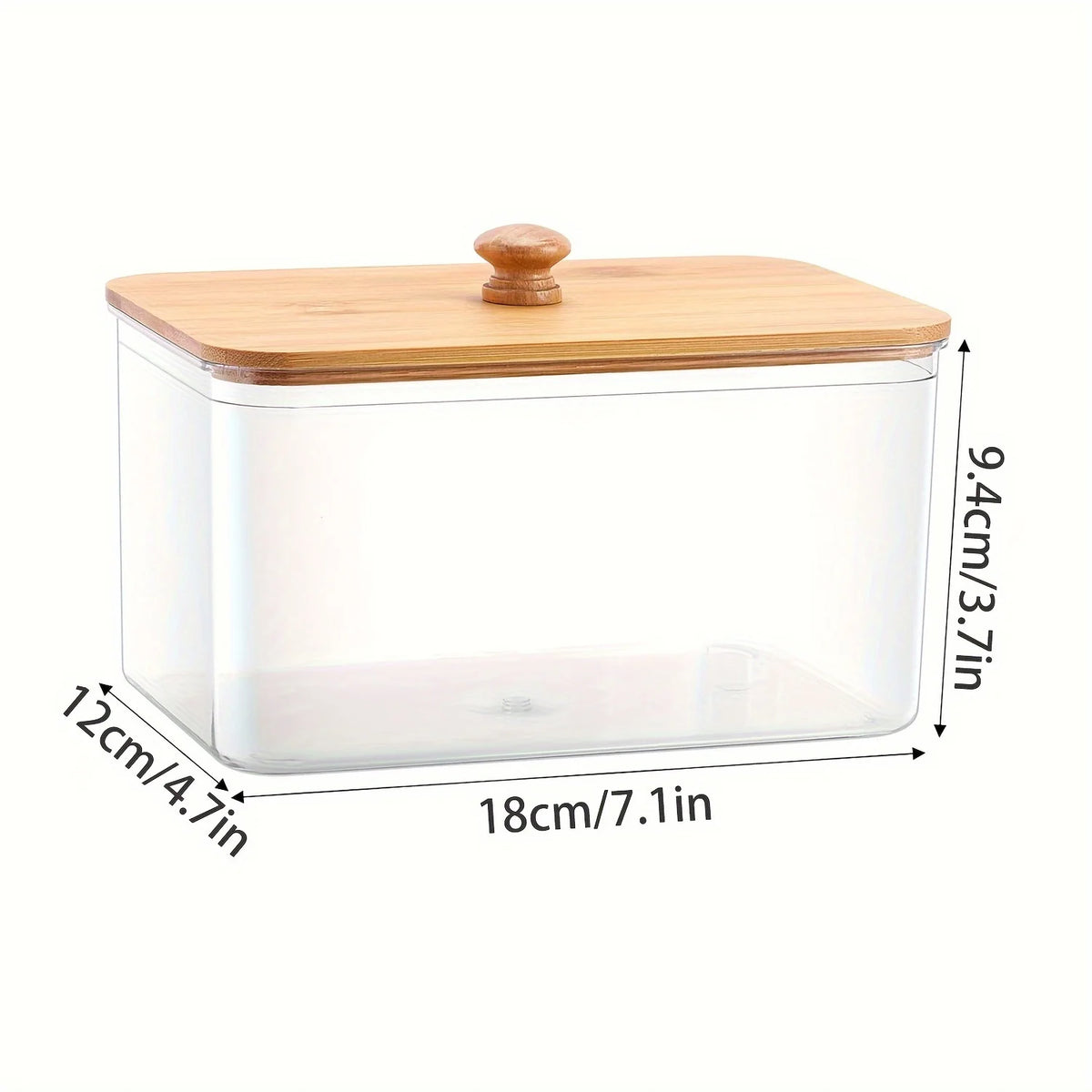 Acrylic Dryer Sheet Holder with Bamboo Lid