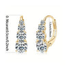Boucles d'oreilles en moissanite et argent sterling 925