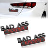 Schwarze und rote Bad Ass Edition Kotflügelaufkleber-Badge-Set für Fahrzeuge