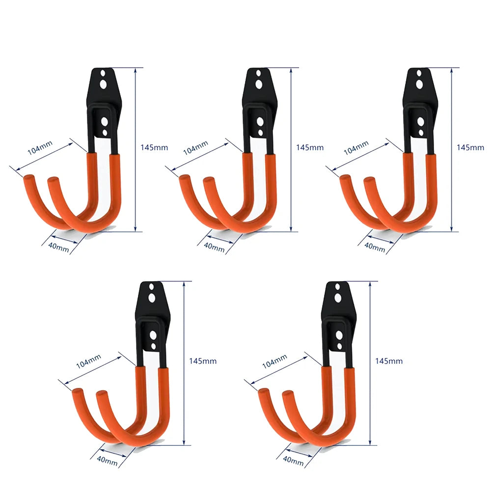 Heavy Duty Multi-Purpose Wall Hooks for Garage and Garden Storage