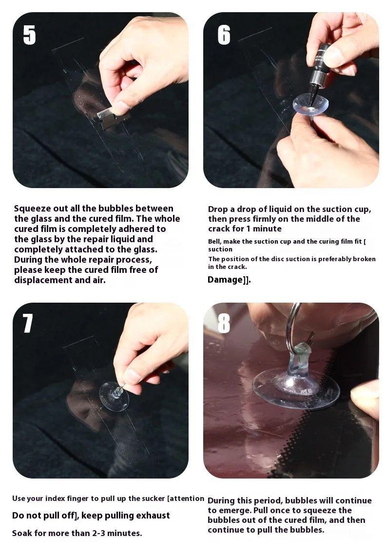 Windshield Crack Repair Kit with UV Resin